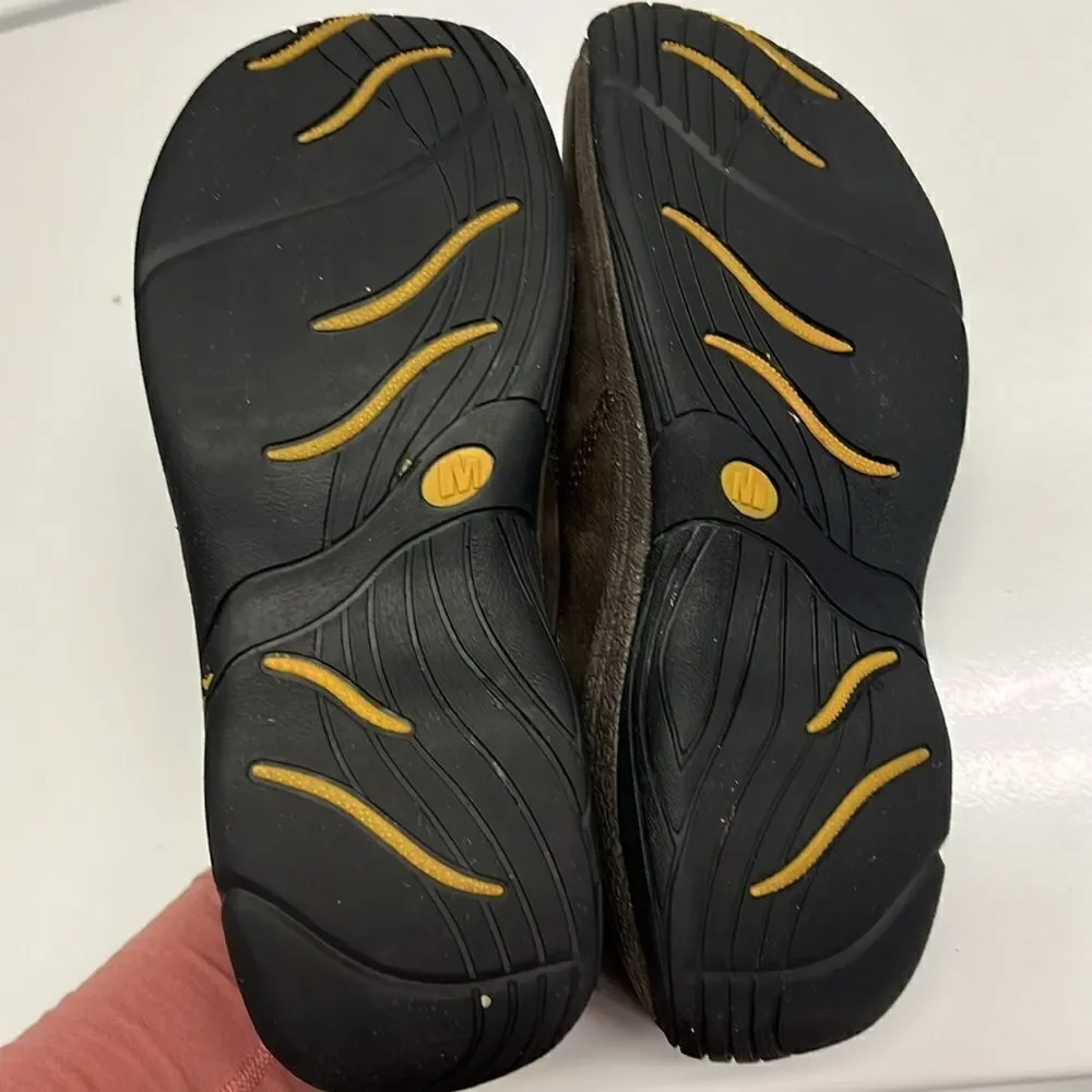 Merrell Brown Performance Slip-on Faux Buckle Footwear Shoes- Size 8